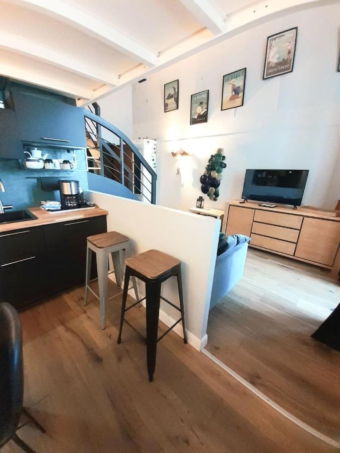 Charmant Studio En Duplex Esprit Loft Avec Balcon Vue Mer, Et Piscine Exterieure Le Croisic Exterior foto
